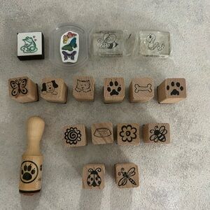 Rubber stamps animals lot